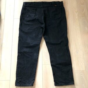 Rustler Men's Size 44x30 Straight Leg Denim Black Jeans 100% Cotton Dark Wash
